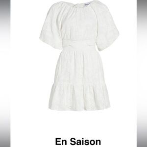 En Saison Jolie Cotton minidress, white